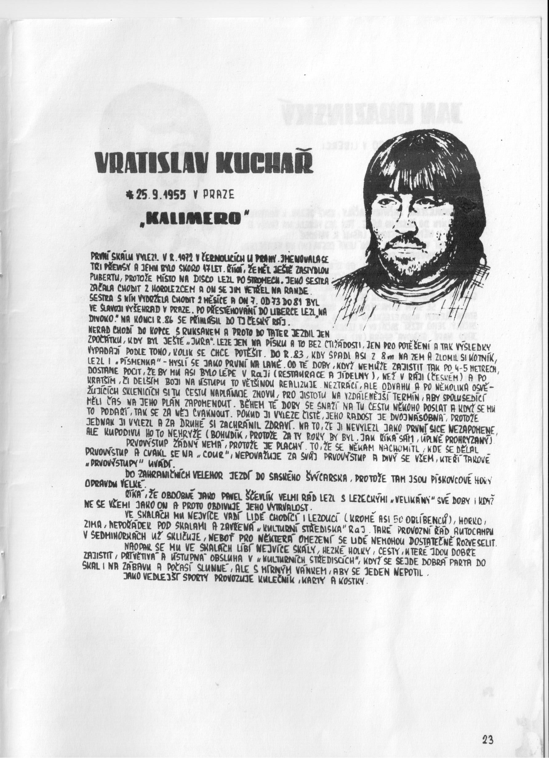 List z 2. dílu monografie HO Turnov (Jindřich Sochor, 1986-1987)