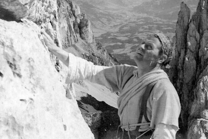 Willy Geburtig, Fleischbank-Ostwand, Wilden Kaiser, Tirol (archiv Friedera Geburtiga).
