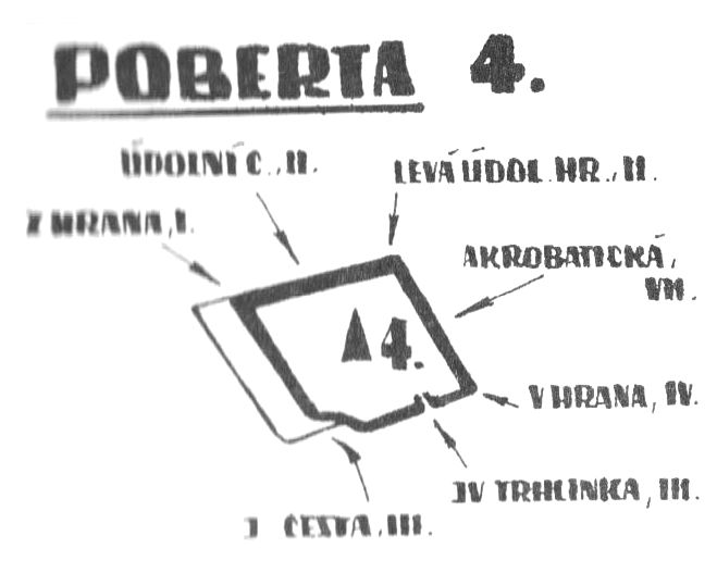 oblast: Hruboskalsko, sektor: Kozlov, Pohoř, Kacanovy, podsektor: Kozlov, skála: POBERTA