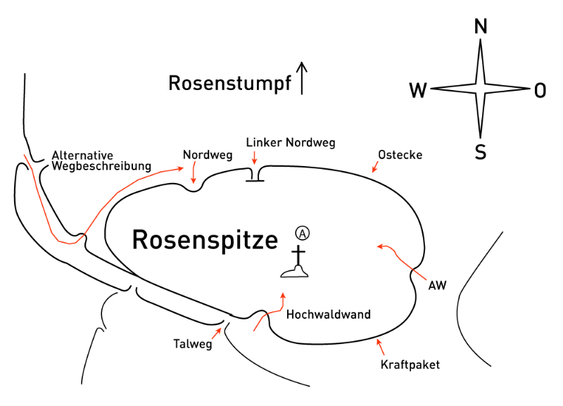 oblast: Žitava, sektor: Oybin, podsektor: Rosensteine und Umgebung, skála: ROSENSPITZE
